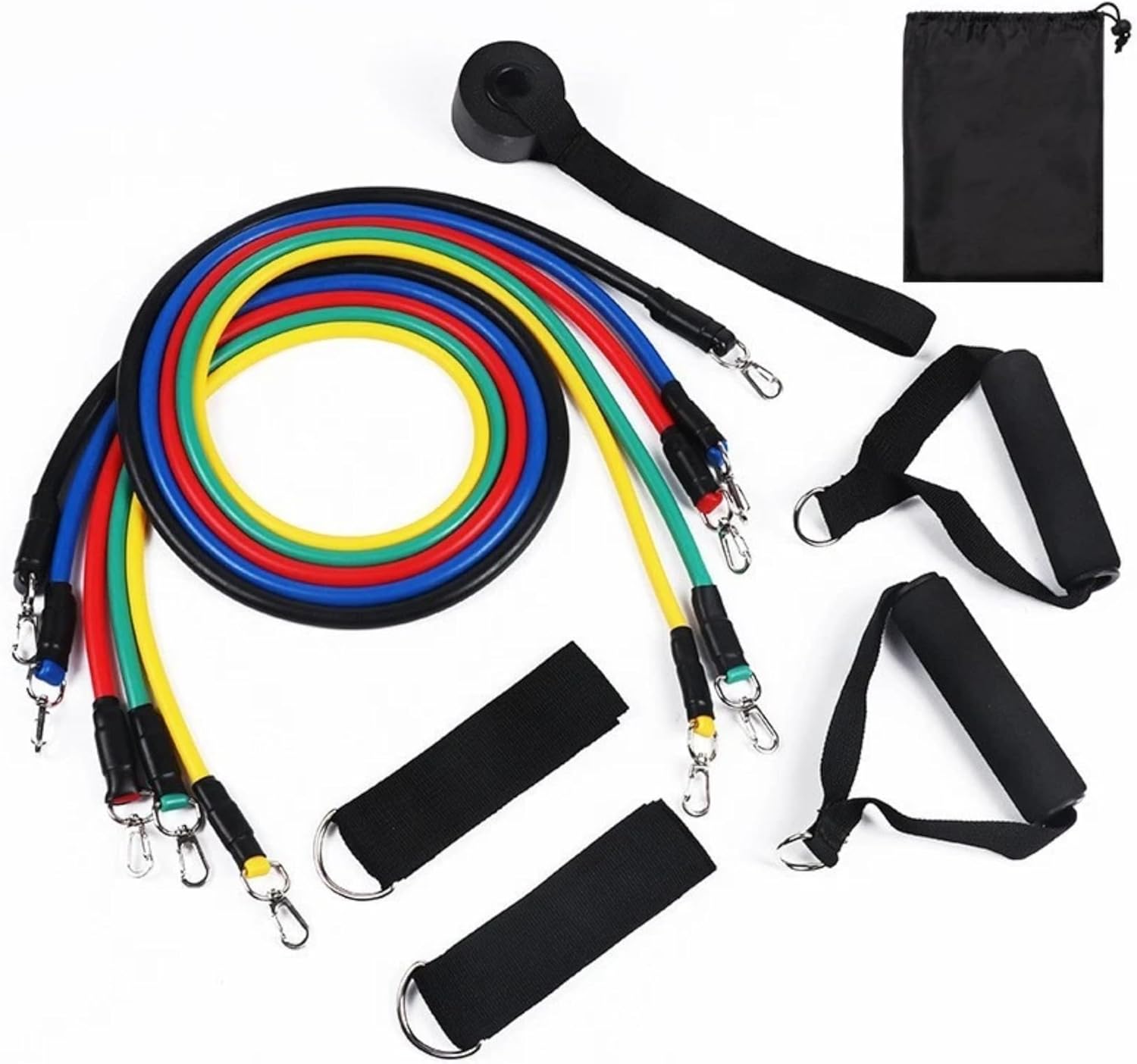 11-Piece Resistance Band Set - Complete Home Gym Equipment