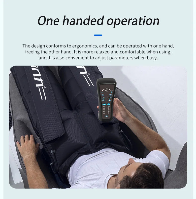 JILI Air Compression Foot  Massager Leg Recovery Boots Blood Circulation Pressotherapy Relax Muscles Lymphatic Drainage 6Cavity