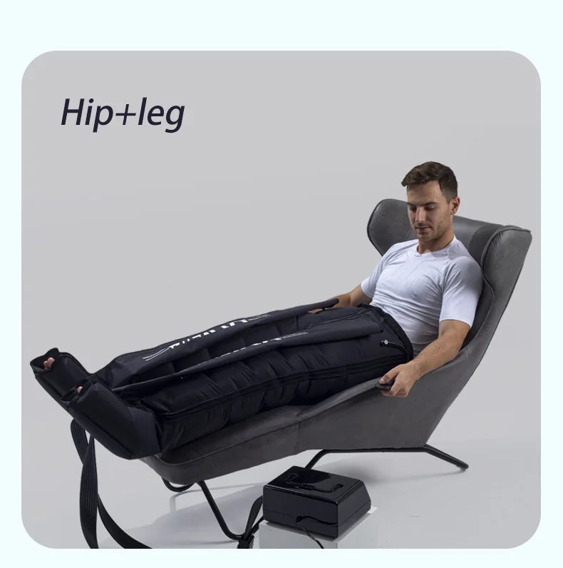 JILI Air Compression Foot  Massager Leg Recovery Boots Blood Circulation Pressotherapy Relax Muscles Lymphatic Drainage 6Cavity
