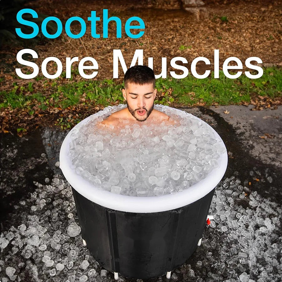 Ice Bath Tub Cold Water Therapy Plunge Tub for Athletes Portable Outdoor Ice Barrel Plunge Pool Inflatable Folding Bathtub