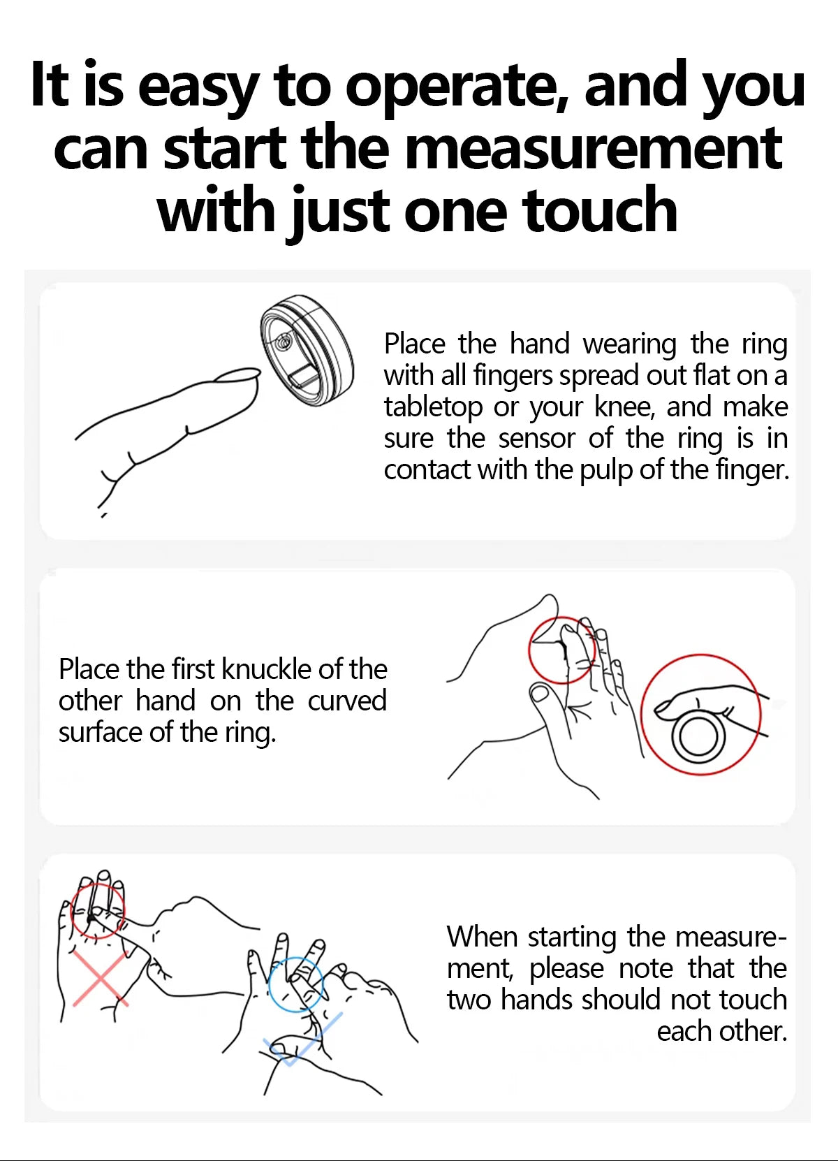 Health Smart Ring with AI ECG Detection Blood Pressure Blood Sugar & Blood Oxygen Saturation Heart Rate Monitor for Android