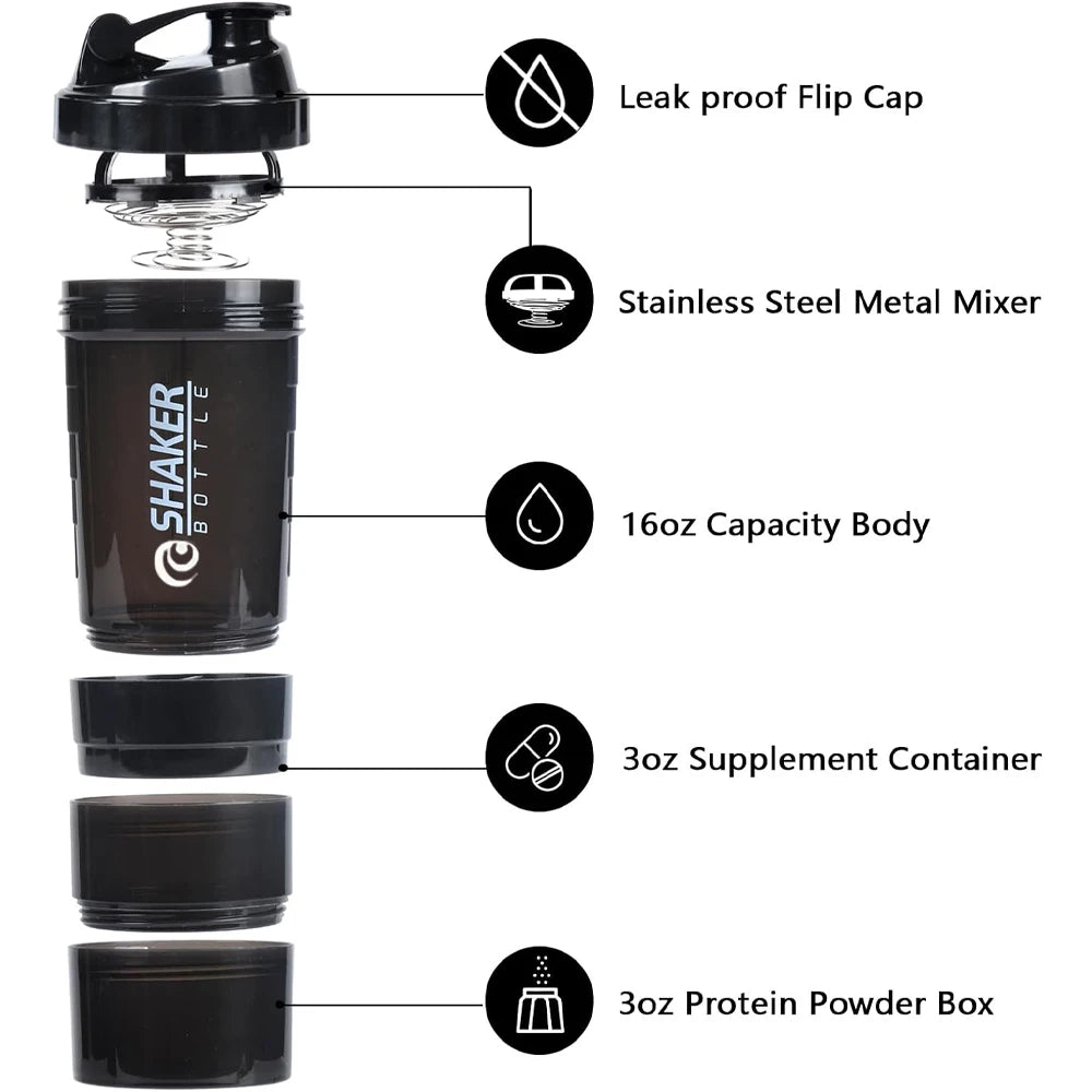 Premium Protein Shaker Cup - Mix Perfect Shakes Every Time
