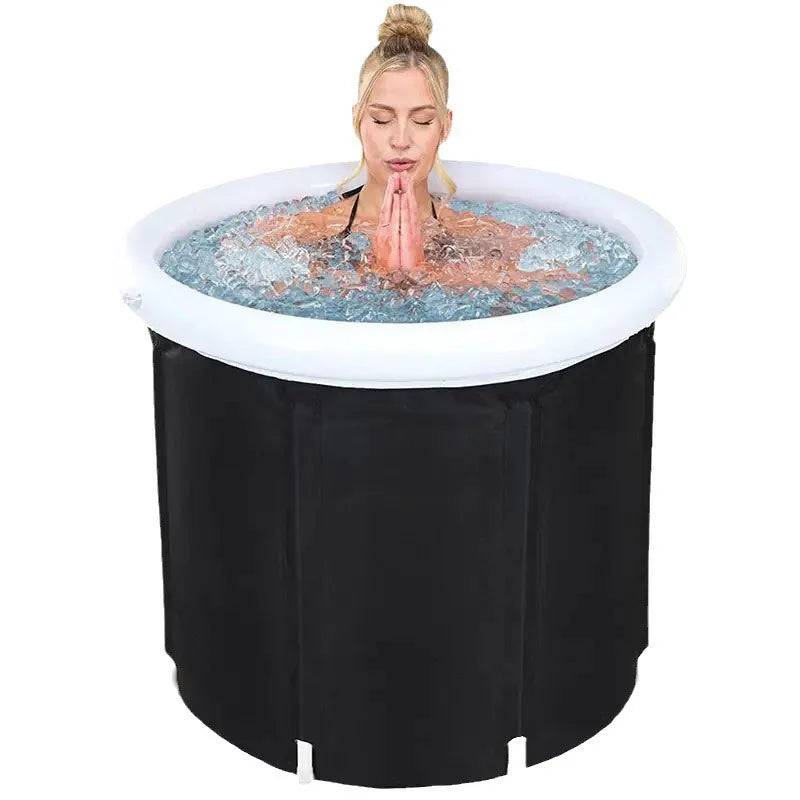 Ice Bath Tub Cold Water Therapy Plunge Tub for Athletes Portable Outdoor Ice Barrel Plunge Pool Inflatable Folding Bathtub