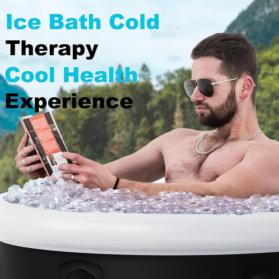 Ice Bath Tub Cold Water Therapy Plunge Tub for Athletes Portable Outdoor Ice Barrel Plunge Pool Inflatable Folding Bathtub