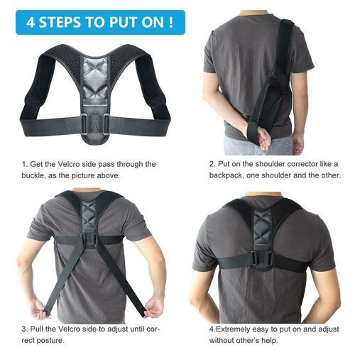 Adjustable Back Posture Corrector - Improve Posture & Reduce Pain