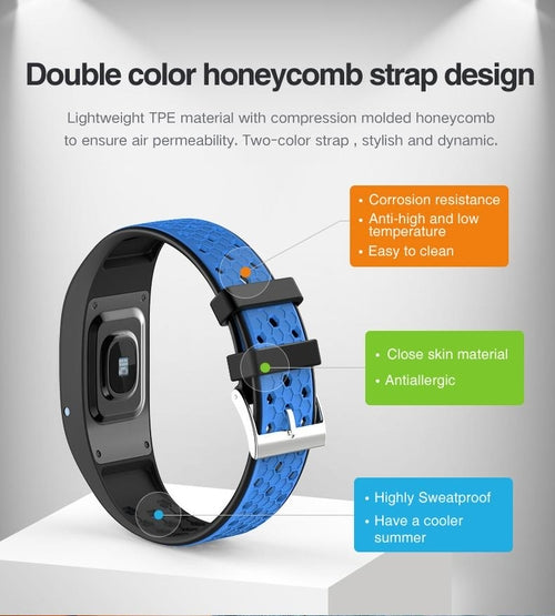 Smart Fitness Tracker Watch - Waterproof Multi-Sport GPS Monitor