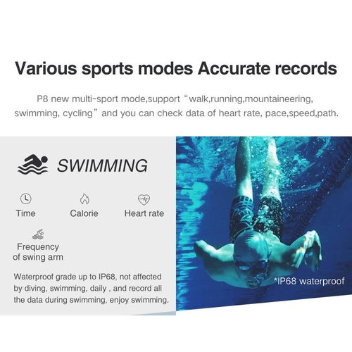 Smart Fitness Tracker Watch - Waterproof Multi-Sport GPS Monitor
