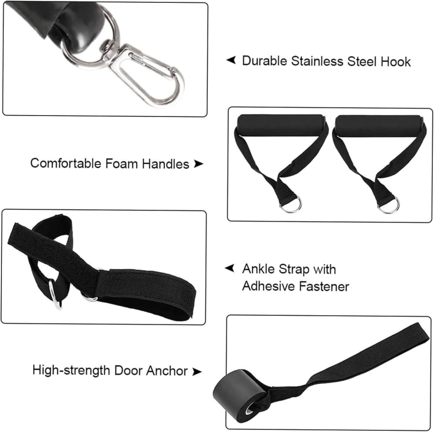 11-Piece Resistance Band Set - Complete Home Gym Equipment