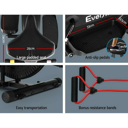 Everfit Exercise Bike 4 in 1 Elliptical Cross Trainer Home Gym Indoor