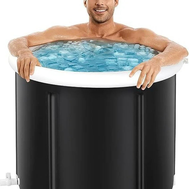 Ice Bath Tub Cold Water Therapy Plunge Tub for Athletes Portable Outdoor Ice Barrel Plunge Pool Inflatable Folding Bathtub