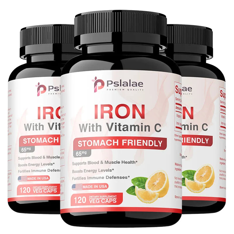 Iron Supplements - Help Maintain A Healthy Immune System and Brain Health, Boost Energy Levels and Fight Fatigue, Relieve Anemia