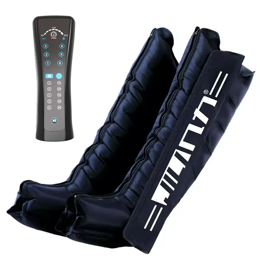JILI Air Compression Foot  Massager Leg Recovery Boots Blood Circulation Pressotherapy Relax Muscles Lymphatic Drainage 6Cavity
