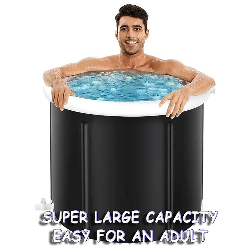 Ice Bath Tub Cold Water Therapy Plunge Tub for Athletes Portable Outdoor Ice Barrel Plunge Pool Inflatable Folding Bathtub