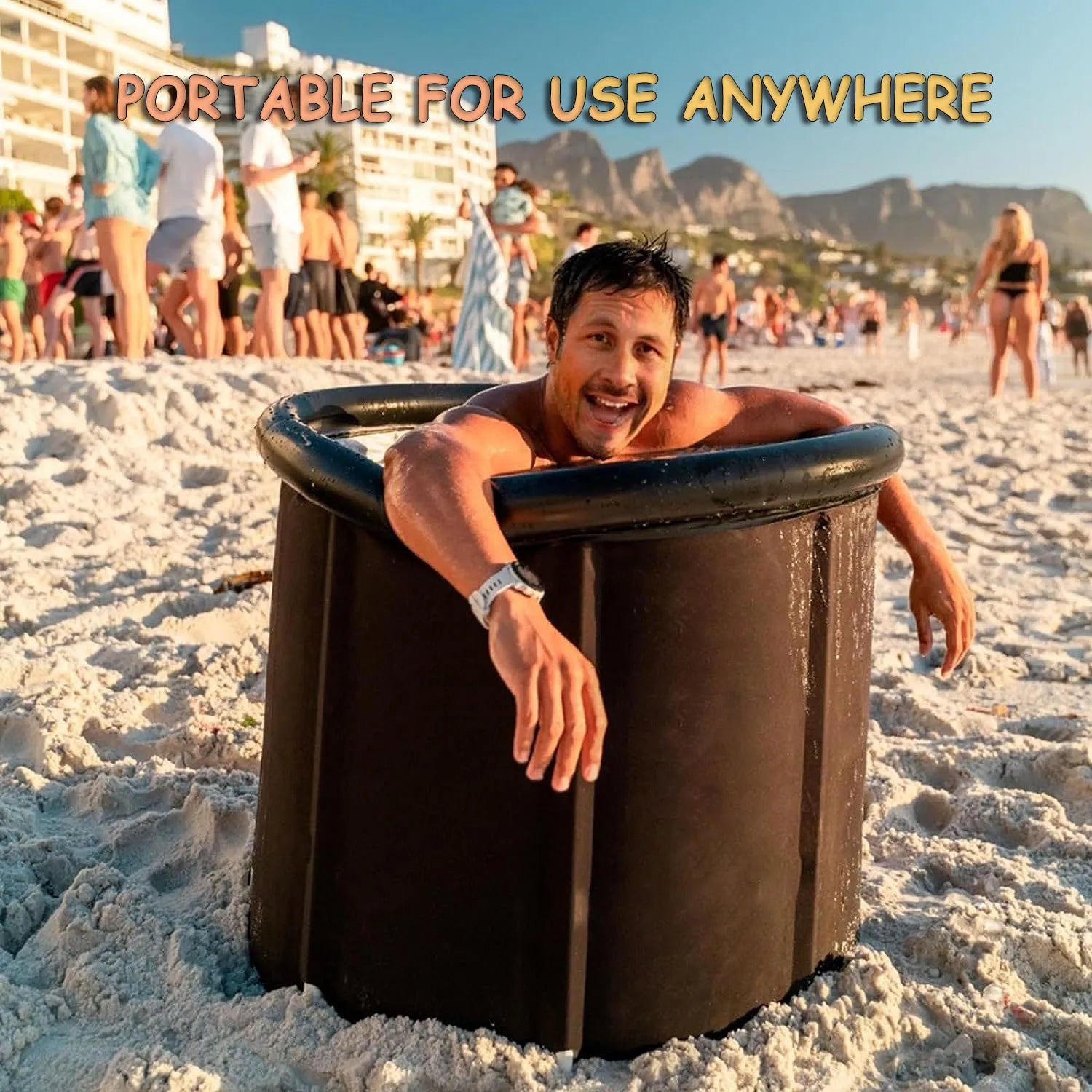 Ice Bath Tub Cold Water Therapy Plunge Tub for Athletes Portable Outdoor Ice Barrel Plunge Pool Inflatable Folding Bathtub