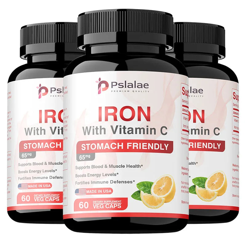 Iron Supplements - Help Maintain A Healthy Immune System and Brain Health, Boost Energy Levels and Fight Fatigue, Relieve Anemia