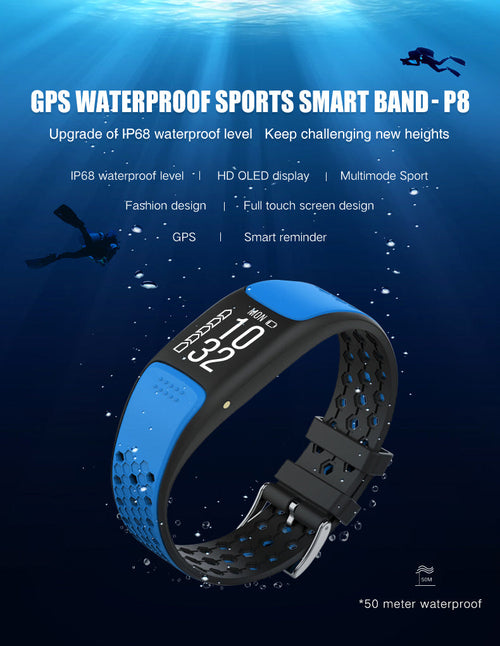 Smart Fitness Tracker Watch - Waterproof Multi-Sport GPS Monitor
